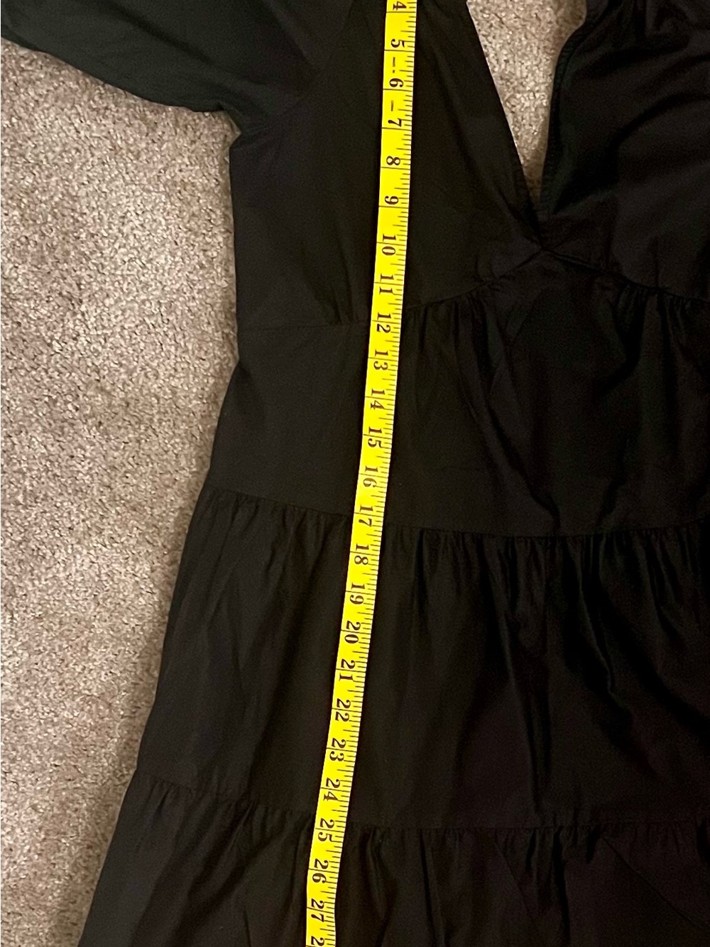 Xirena Black Puff Sleeve Mini Dress Open Back Tiered XS - Picture 10 of 10